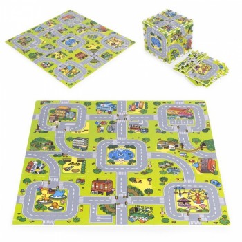 Salteluta de joaca pentru copii 90.5 x 90.5 x 1 cm ECOEVA018 - Orasel Salteluta de joaca pentru copii 90.5 x 90.5 x 1 cm ECOEVA018 - Orasel