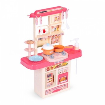 Bucatarie pentru copii cu sunete si accesorii Ecotoys 65T-2 - Roz Bucatarie pentru copii cu sunete si accesorii Ecotoys 65T-2 - Roz