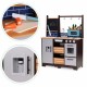 Bucatarie din lemn pentru copii cu accesorii, 74 x 29.5 x 96 cm, Ecotoys TL40030