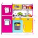 Bucatarie din lemn pentru copii cu accesorii, 92 x 29.5 x 83 cm, Ecotoys TL40027