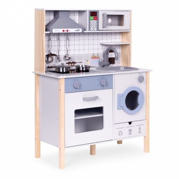 Bucatarie din lemn pentru copii cu accesorii, 70 x 30 x 93 cm, Ecotoys TL403005 Bucatarie din lemn pentru copii cu accesorii, 70 x 30 x 93 cm, Ecotoys TL403005