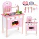 Bucatarie din lemn pentru copii cu accesorii, 48 x 26 x 76.5 cm, Ecotoys HM232570