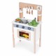 Bucatarie din lemn pentru copii cu accesorii, 48 x 26 x 77 cm, Ecotoys HM232569