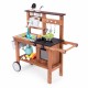 Bucatarie de exterior din lemn pentru copii, 89 x 31 x 80.5 cm, Ecotoys TL814004