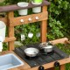 Bucatarie de exterior din lemn pentru copii, 89 x 31 x 80.5 cm, Ecotoys TL814004