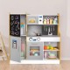 Bucatarie din lemn pentru copii cu accesorii, 90.3 x 31 x 90 cm, Ecotoys TL053001