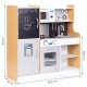 Bucatarie din lemn pentru copii cu accesorii, 90.3 x 31 x 90 cm, Ecotoys TL053001