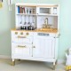 Bucatarie mare din lemn pentru copii cu accesorii, 70 x 30 x 93.5 cm, Ecotoys 7275