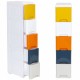 Raft pe roti cu 5 compartimente pentru depozitarea jucariilor ModernHome - Multicolor