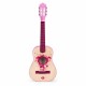 Chitara din lemn cu 6 corzi pentru copii, 86 x 31 cm, Ecotoys HX18026-34 - Roz