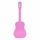 Chitara din lemn cu 6 corzi pentru copii, 86 x 31 cm, Ecotoys HX18026-34 - Roz