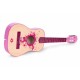 Chitara din lemn cu 6 corzi pentru copii, 86 x 31 cm, Ecotoys HX18026-34 - Roz