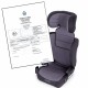 Scaun auto cu ISOFIX Ecotoys, grupa 100-150 cm, i-Size, omologare R129/03 - Gri