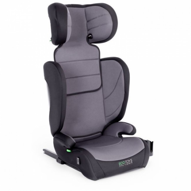 Scaun auto cu ISOFIX Ecotoys, grupa 100-150 cm, i-Size, omologare R129/03 - Gri