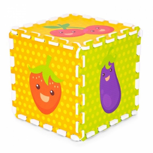 Salteluta de joaca pentru copii 86 x 86 x 1 cm IPlay 0393 - Fructe si legume
