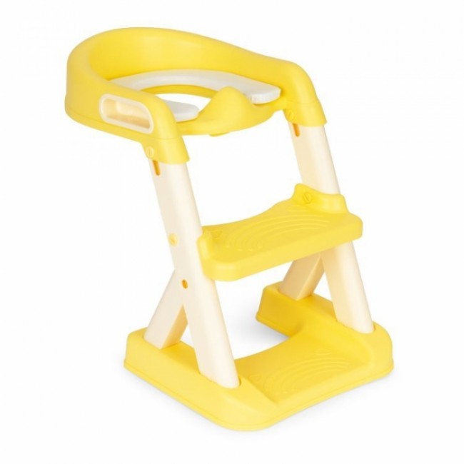 Reductor toaleta cu scara pentru copii Ecotoys HA-P23S - Galben