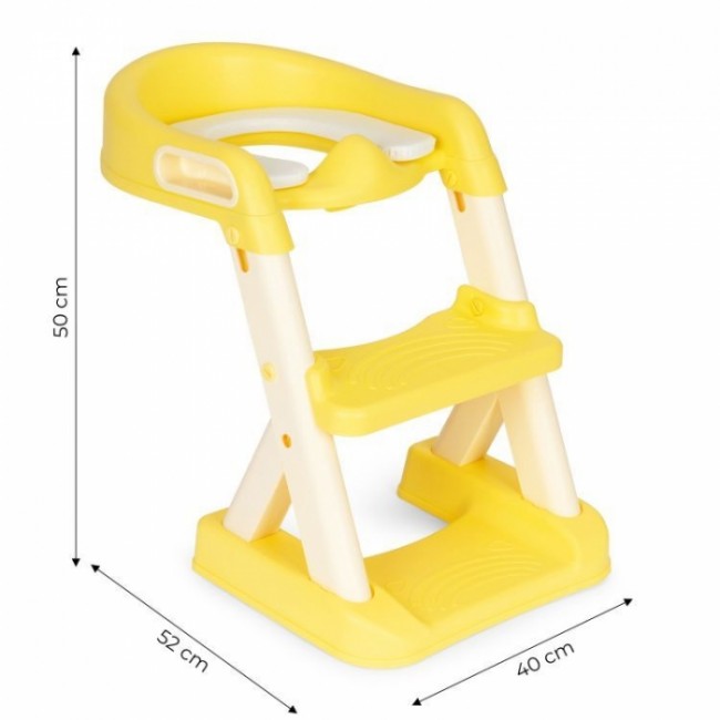 Reductor toaleta cu scara pentru copii Ecotoys HA-P23S - Galben