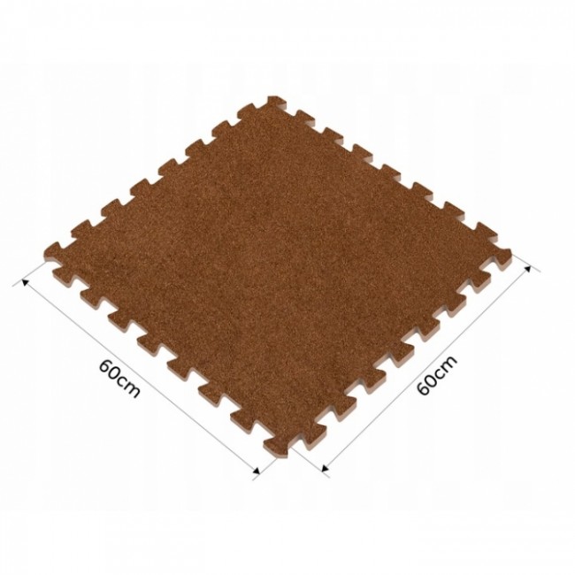 Salteluta de joaca multifunctionala tip puzzle, 180 x 120 cm, Massido 650102 - Maro