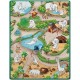 Salteluta de joaca 120 x 92 x 0.3 cm si un set de 80 markere colorate Ricokids - Zoo