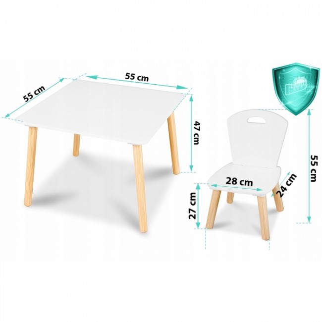 Set de masa cu doua scaune pentru copii Ricokids RC-848