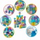 Set educational cu blocuri din lemn, 100 bucati, Ricokids RK-871
