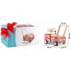 Antemergator din lemn tip masina de pompieri si diverse activitati, 48 x 27.5 x 40.5 cm, Ricokids RK-873