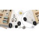Antemergator din lemn cu diverse activitati, 28 x 35 x 53 cm, Ricokids RK-875