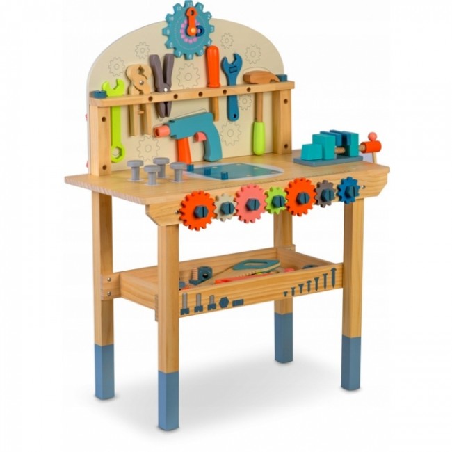 Atelier de lucru din lemn cu accesorii incluse, 60 x 30 x 75.5 cm, Ricokids RK-876