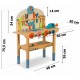 Atelier de lucru din lemn cu accesorii incluse, 60 x 30 x 75.5 cm, Ricokids RK-876
