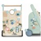 Antemergator educational din lemn cu diverse activitati, 33 x 33 x 50 cm, Nukido NK-857