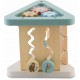 Triunghi educational din lemn cu diverse activitati, 18.5 x 17 cm, Nukido NK-860
