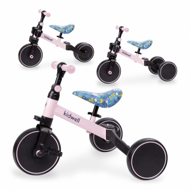 Tricicleta cu pedale 3 in 1 Kidwell Pico Spring Flower
