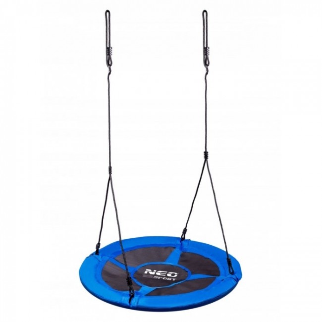 Leagan tip cuib pentru copii XXL, 100 cm, 150 kg, Neo-Sport 1080, Albastru
