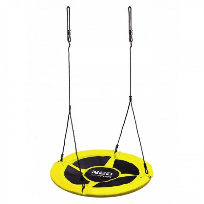 Leagan tip cuib pentru copii XXL, 100 cm, 150 kg, Neo-Sport 1083, Galben