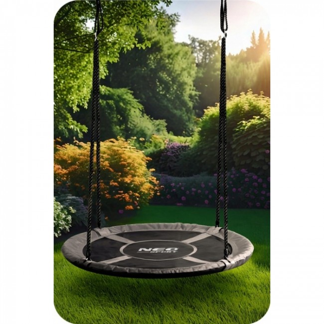 Leagan tip cuib pentru copii XXL, 110 cm, 150 kg, Neo-Sport 110311, Gri