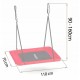 Leagan tip cuib pentru copii, dreptunghiular XXL, 110 x 70 cm, 150 kg, Neo-Sport 110501, Rosu