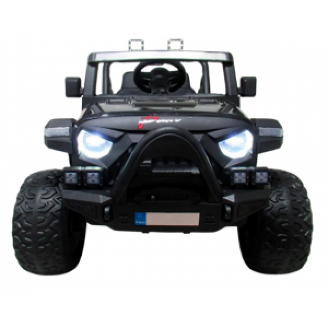 Masinuta electrica cu telecomanda Auto X16, 110x70x68 cm, varsta 1-5 ani, roti EVA, scaun din piele ECO, putere 90W, R-Sport - Negru
