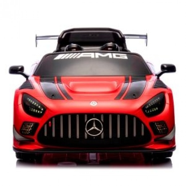 Masinuta electrica cu telecomanda MERCEDES GT3 EVO, 114x69x45 cm, varsta 1-5 ani, roti EVA, scaun din piele ECO, putere 90W - Rosu