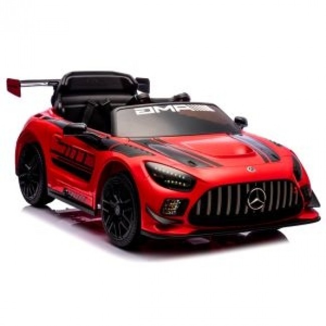 Masinuta electrica cu telecomanda MERCEDES GT3 EVO, 114x69x45 cm, varsta 1-5 ani, roti EVA, scaun din piele ECO, putere 90W - Rosu