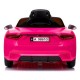 Masinuta electrica cu telecomanda MASERATI GranTurismo, 99x59.5x44 cm, varsta 1-4 ani, roti EVA, scaun din piele ECO, putere 90W - Roz
