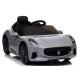 Masinuta electrica cu telecomanda MASERATI GranTurismo, 99x59.5x44 cm, varsta 1-4 ani, roti EVA, scaun din piele ECO, putere 90W - Gri