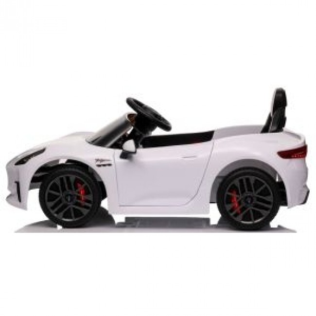Masinuta electrica cu telecomanda MASERATI GranTurismo, 99x59.5x44 cm, varsta 1-4 ani, roti EVA, scaun din piele ECO, putere 90W - Alb