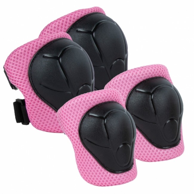 Set de protectie pentru copii, cotiere si genunchiere, marimea M, Kidwell TRIX - Pink
