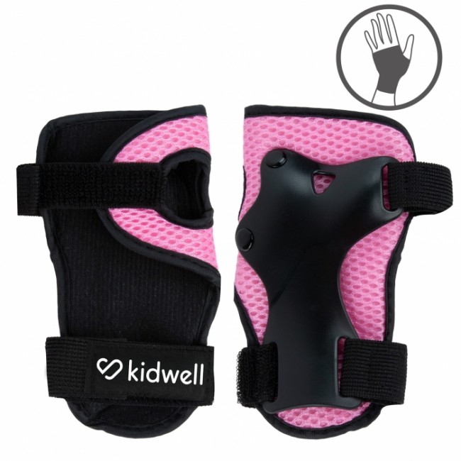 Set de protectie pentru copii, cotiere si genunchiere, marimea M, Kidwell TRIX - Pink