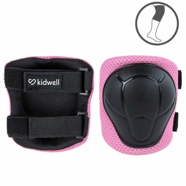 Set de protectie pentru copii, cotiere si genunchiere, marimea S, Kidwell TRIX - Pink