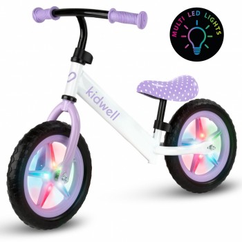 Bicicleta fara pedale cu LED Kidwell REBEL - Dots Bicicleta fara pedale cu LED Kidwell REBEL - Dots