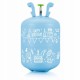 Cilindru cu heliu 0.20 m3 cu 30 de baloane si 40m panglica Ricokids 799002 - Albastru