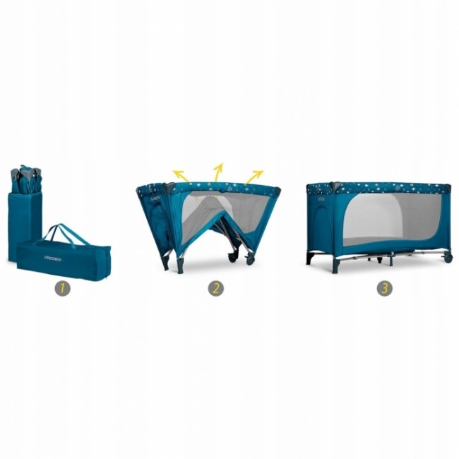 Patut pliabil 125 x 65 x 78 cm Ricokids RK-240 - Bleumarin