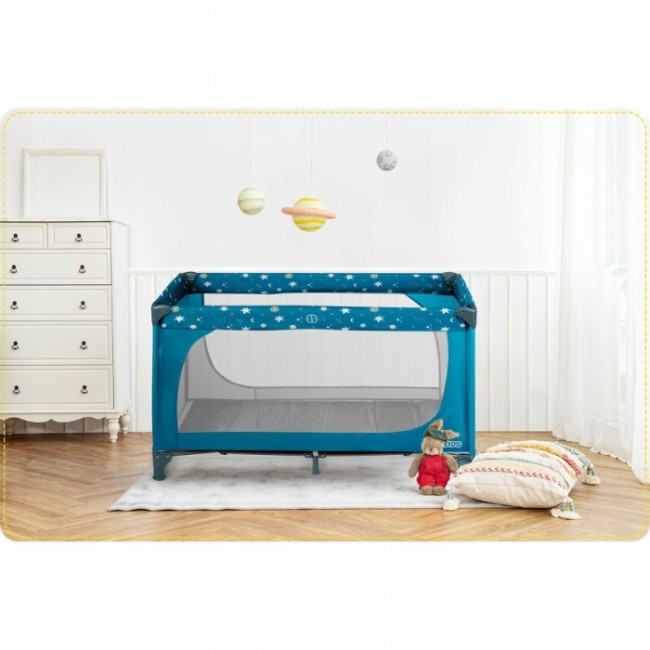 Patut pliabil 125 x 65 x 78 cm Ricokids RK-240 - Bleumarin