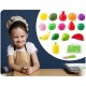 Set de legume din lemn cu velcro, 18 elemente, Ricokids RK-872